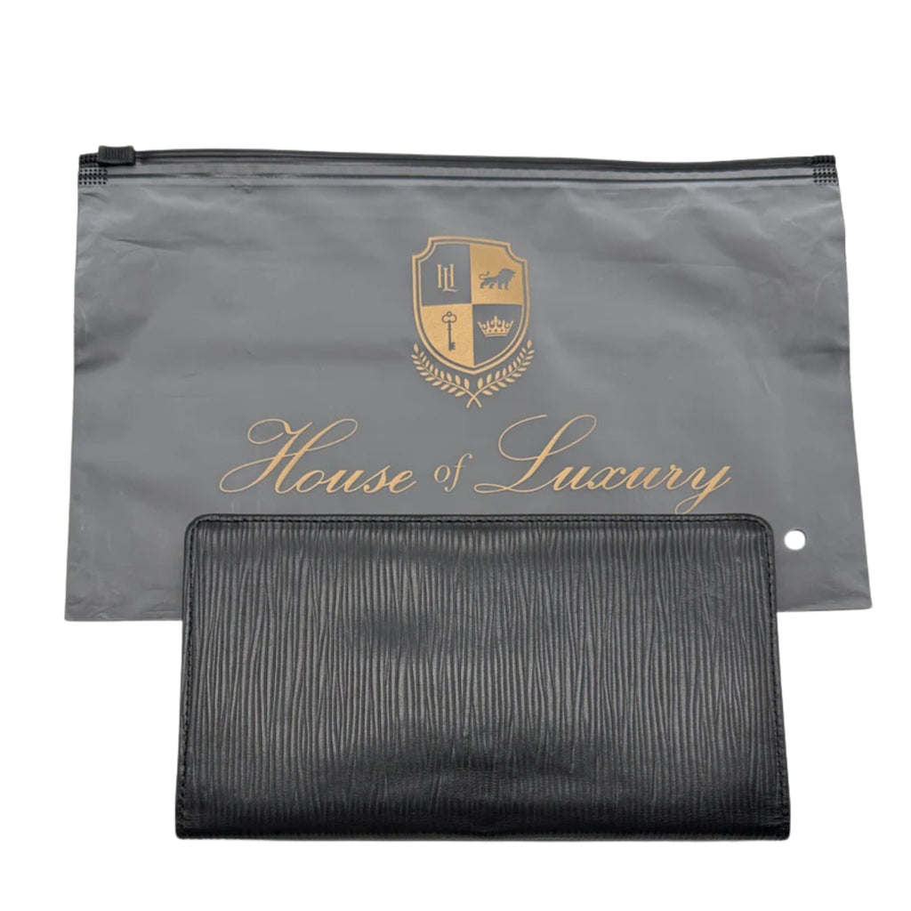 Louis Vuitton Epi Black Long Brazza Wallet