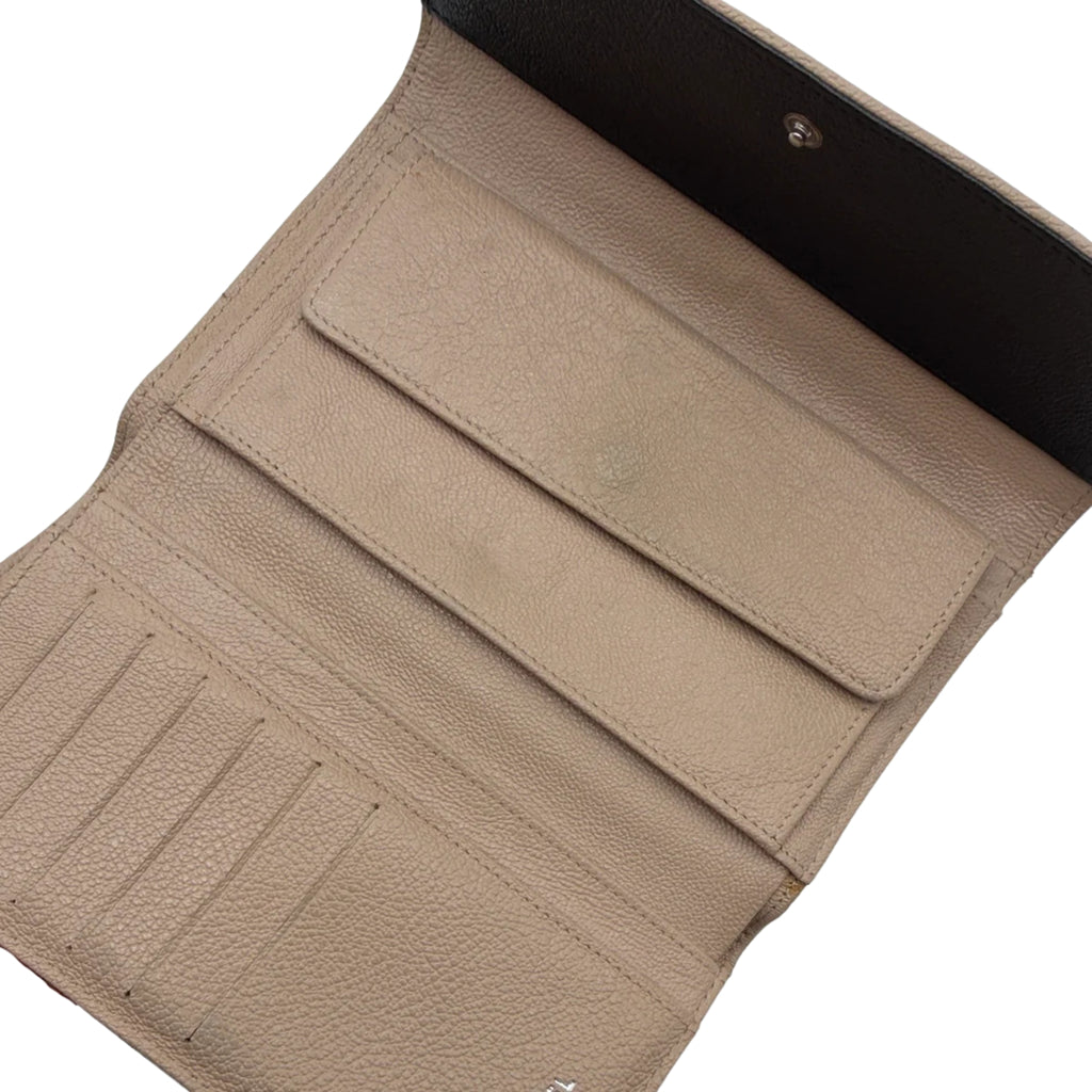 Chanel Bicolor Leather Tri-fold Long Wallet on Chain