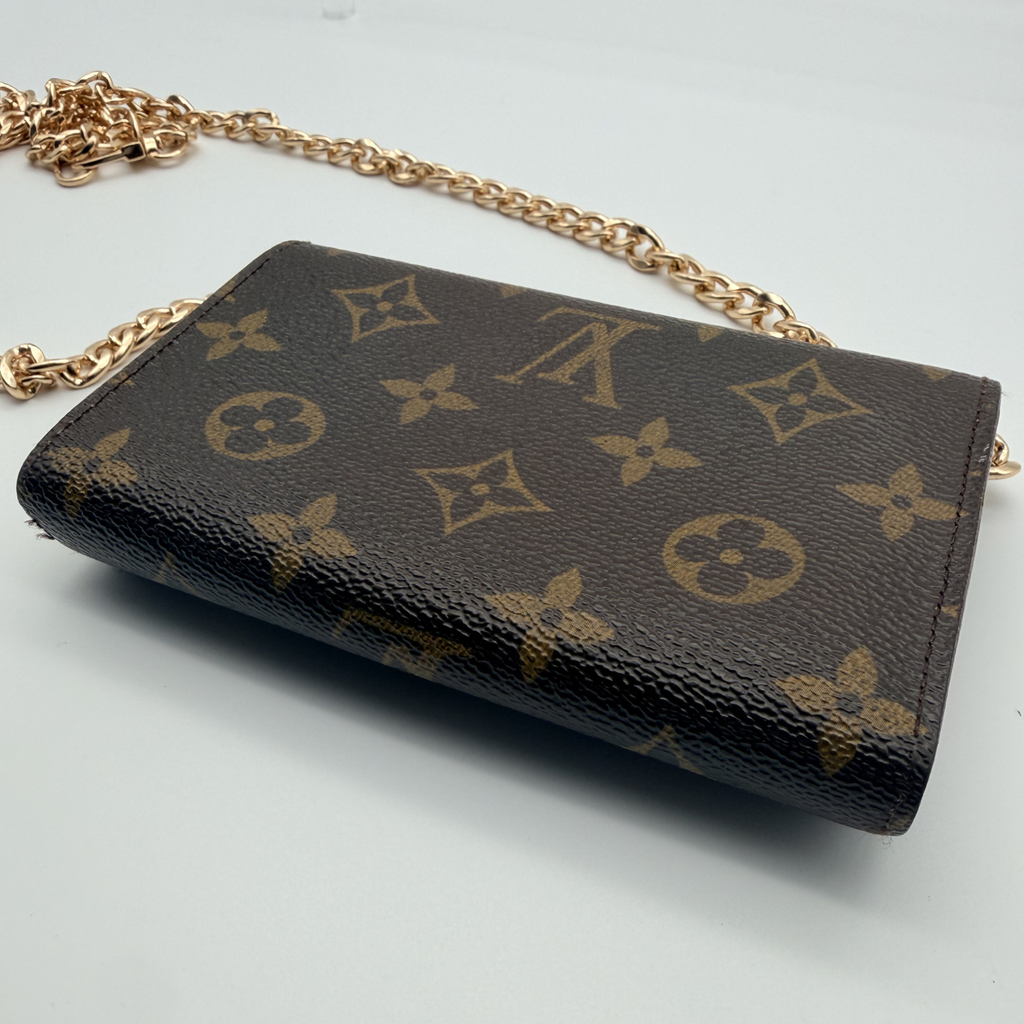 Louis Vuitton Monogram Porte-Monnaie Tresor Wallet on Chain