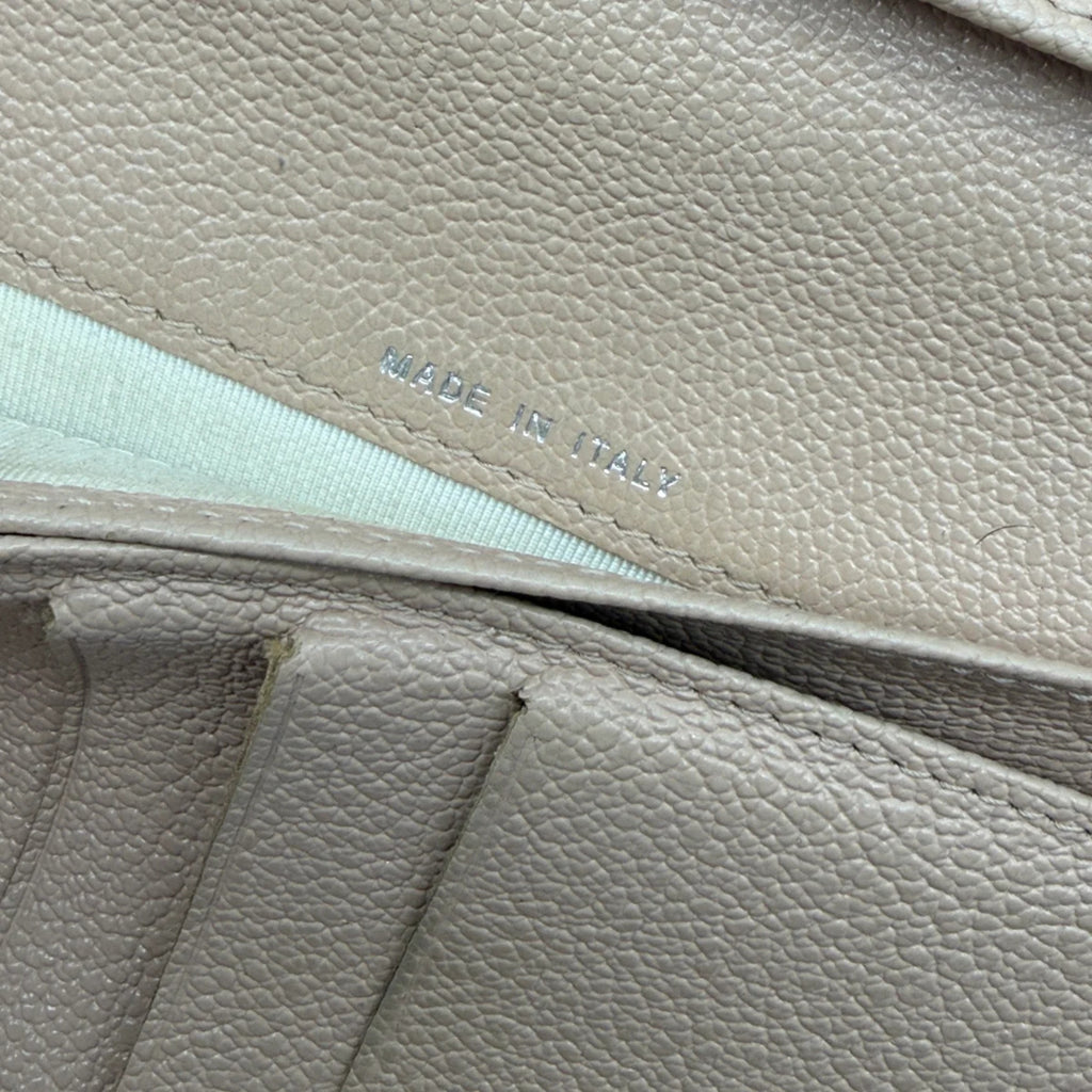 Chanel Bicolor Leather Tri-fold Long Wallet on Chain