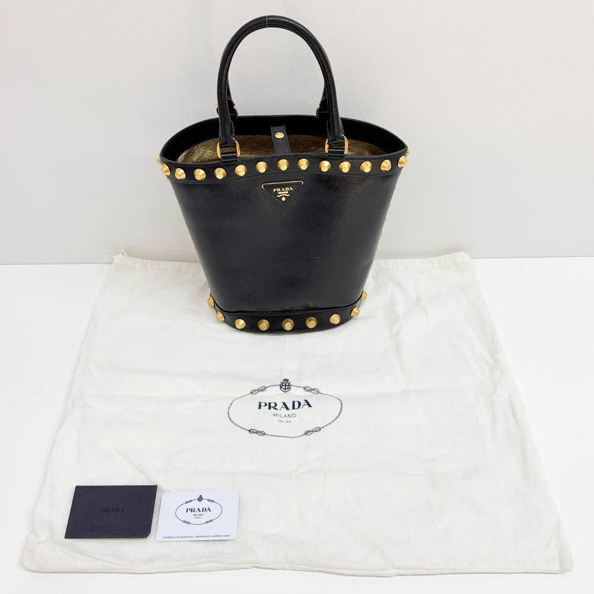 Prada Studded Bucket Bag