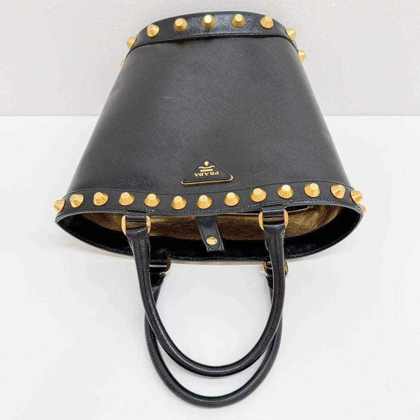 Prada Studded Bucket Bag