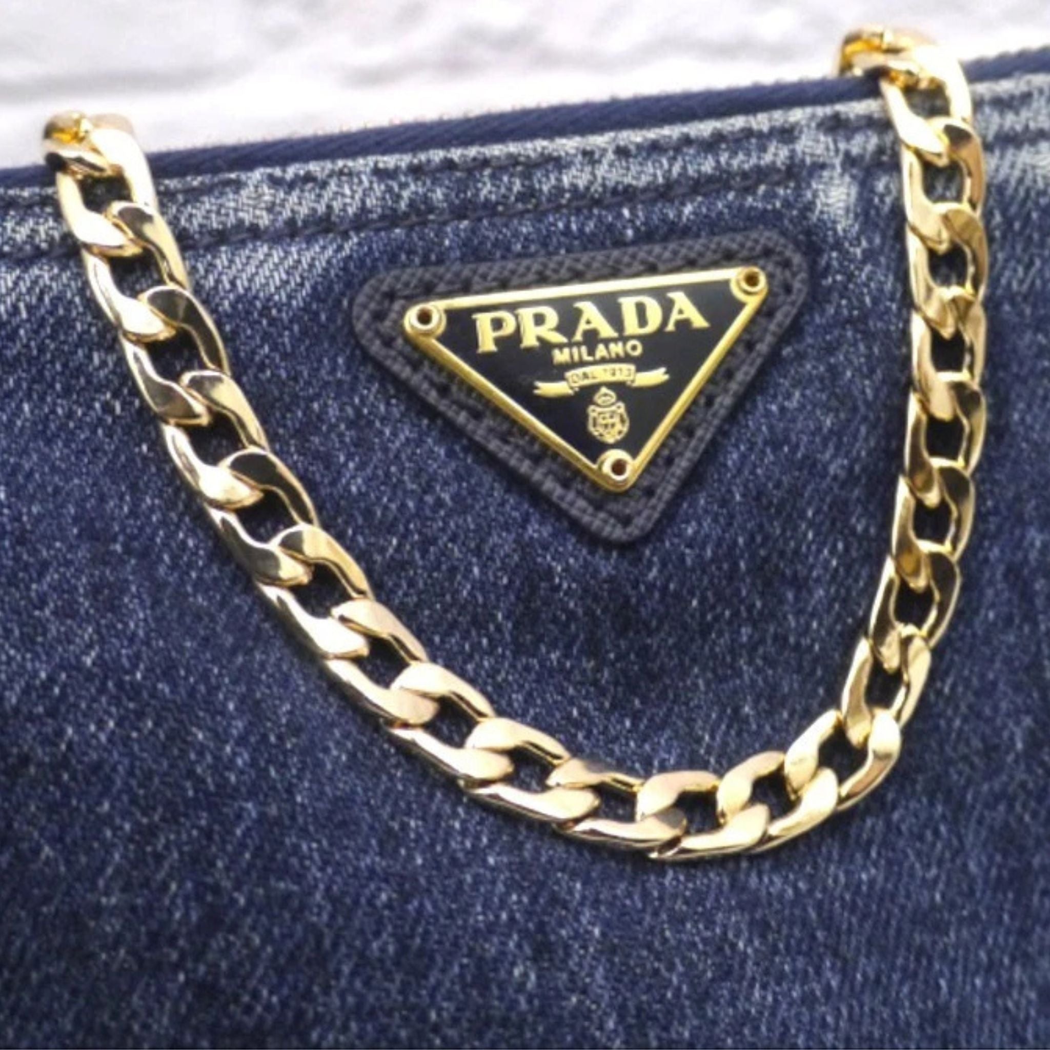 Prada Canapa Denim Bag