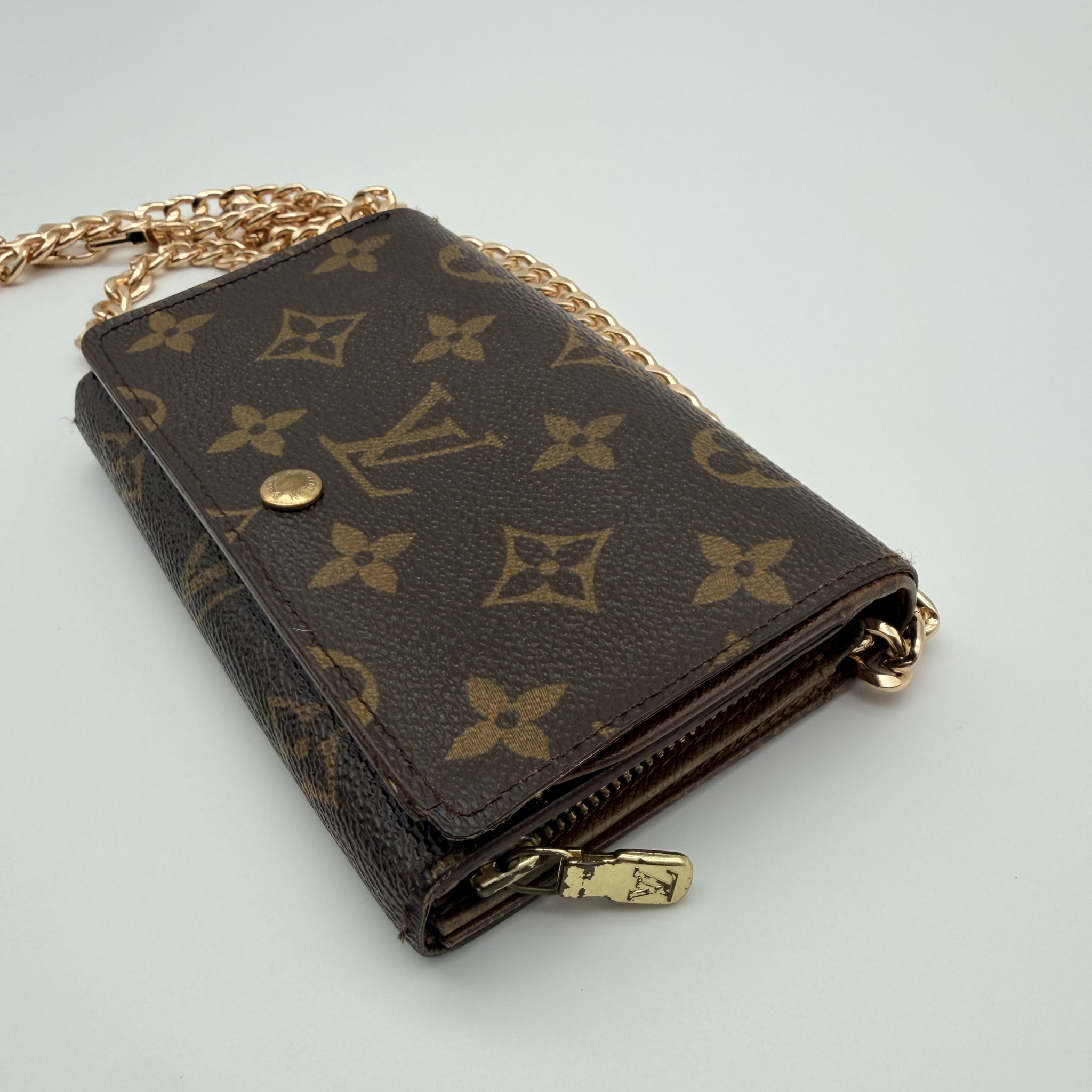 Louis Vuitton Monogram Porte-Monnaie Tresor Wallet on Chain