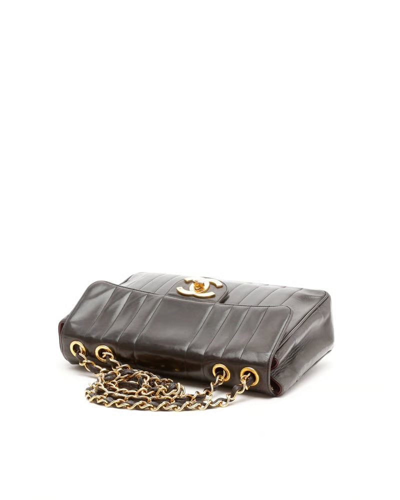 Chanel Lambskin Jumbo Vertical Quilted Single Flap Bag