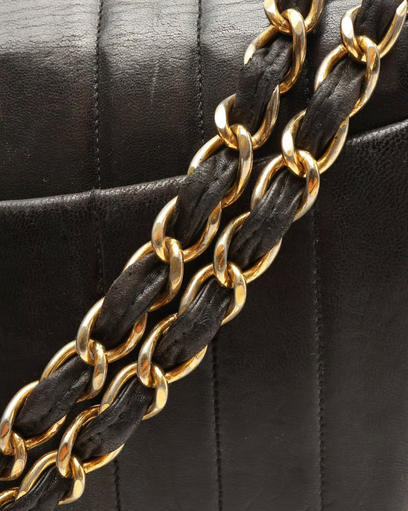 Chanel Lambskin Jumbo Vertical Quilted Single Flap Bag