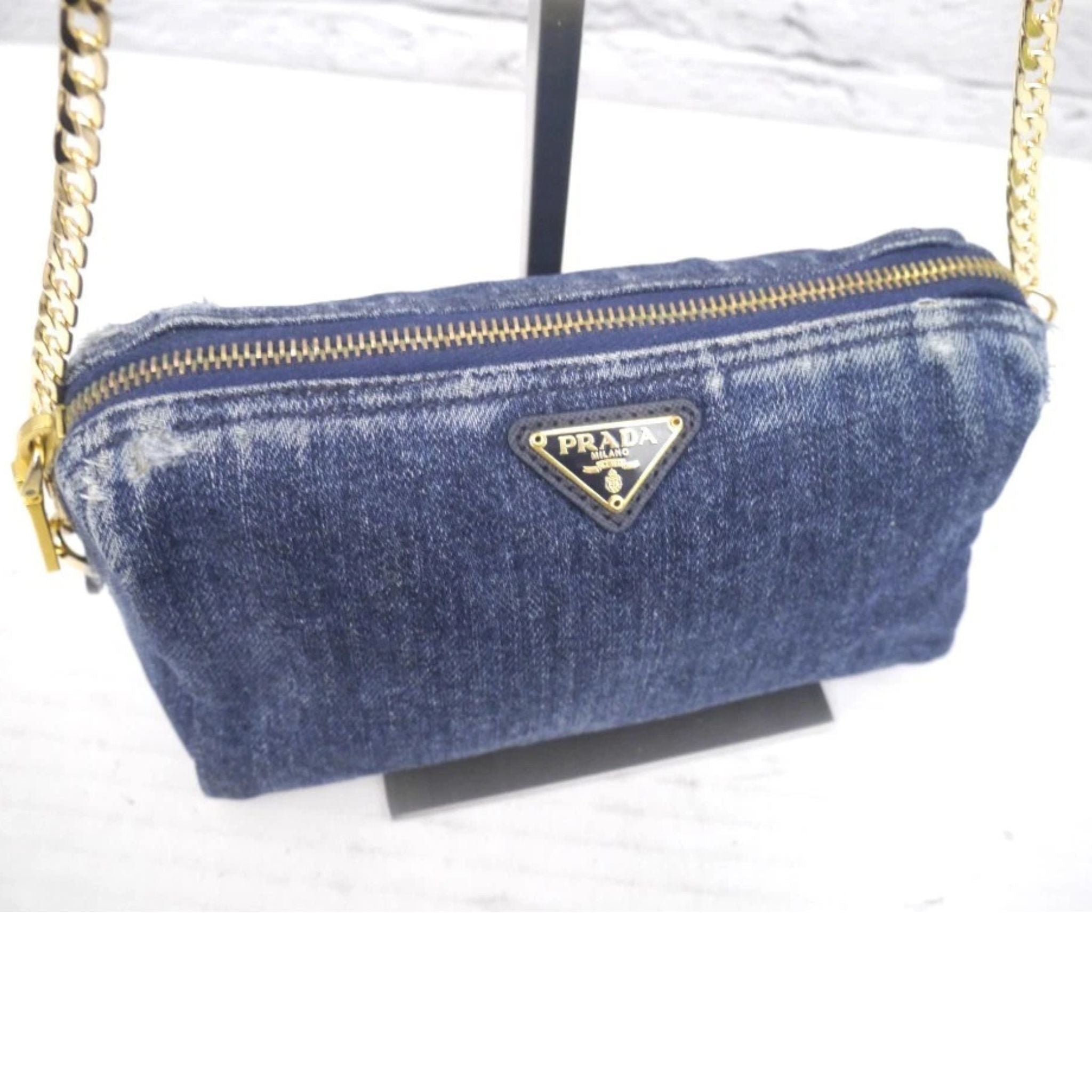 Prada Canapa Denim Bag