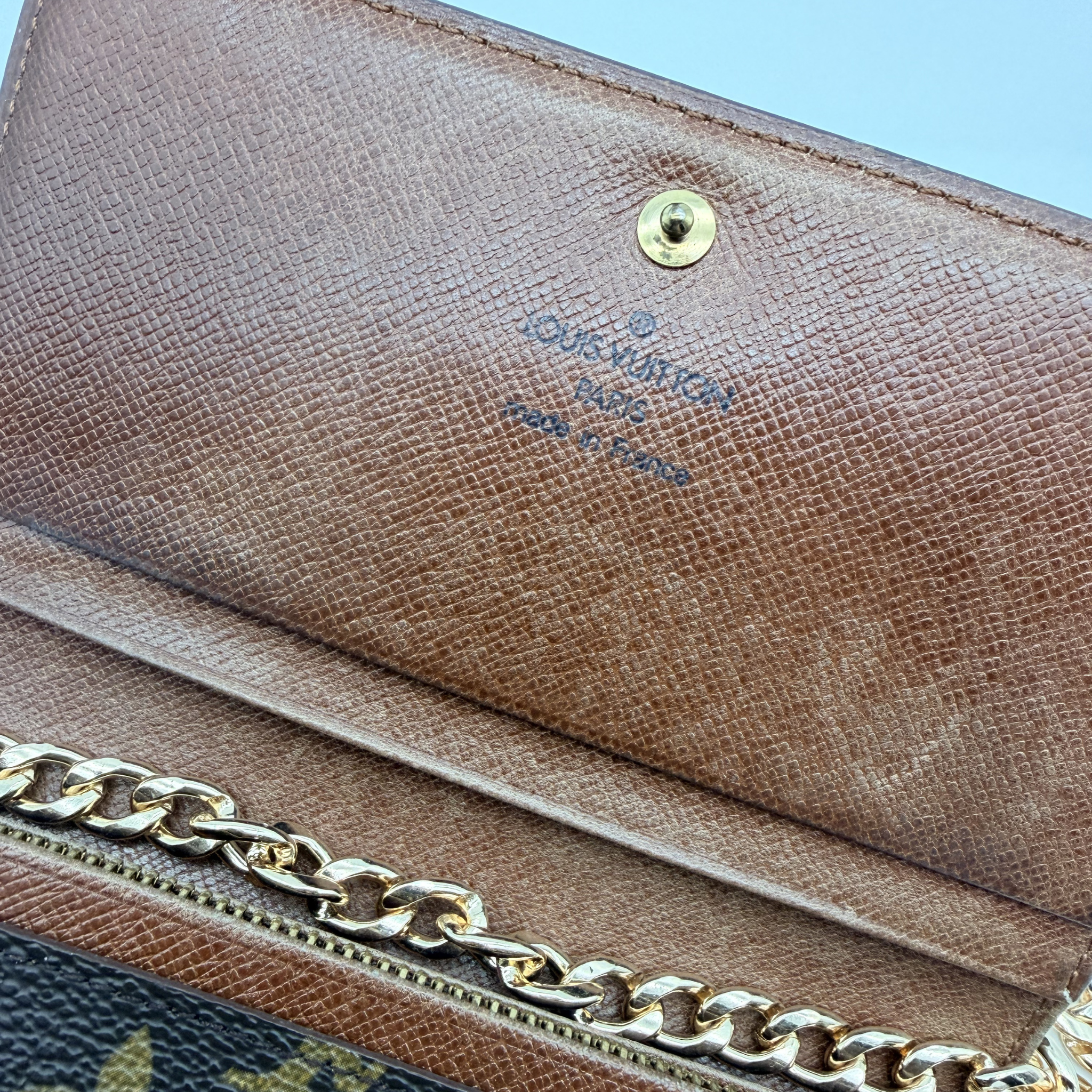 Louis Vuitton Monogram Porte-Monnaie Tresor Wallet on Chain