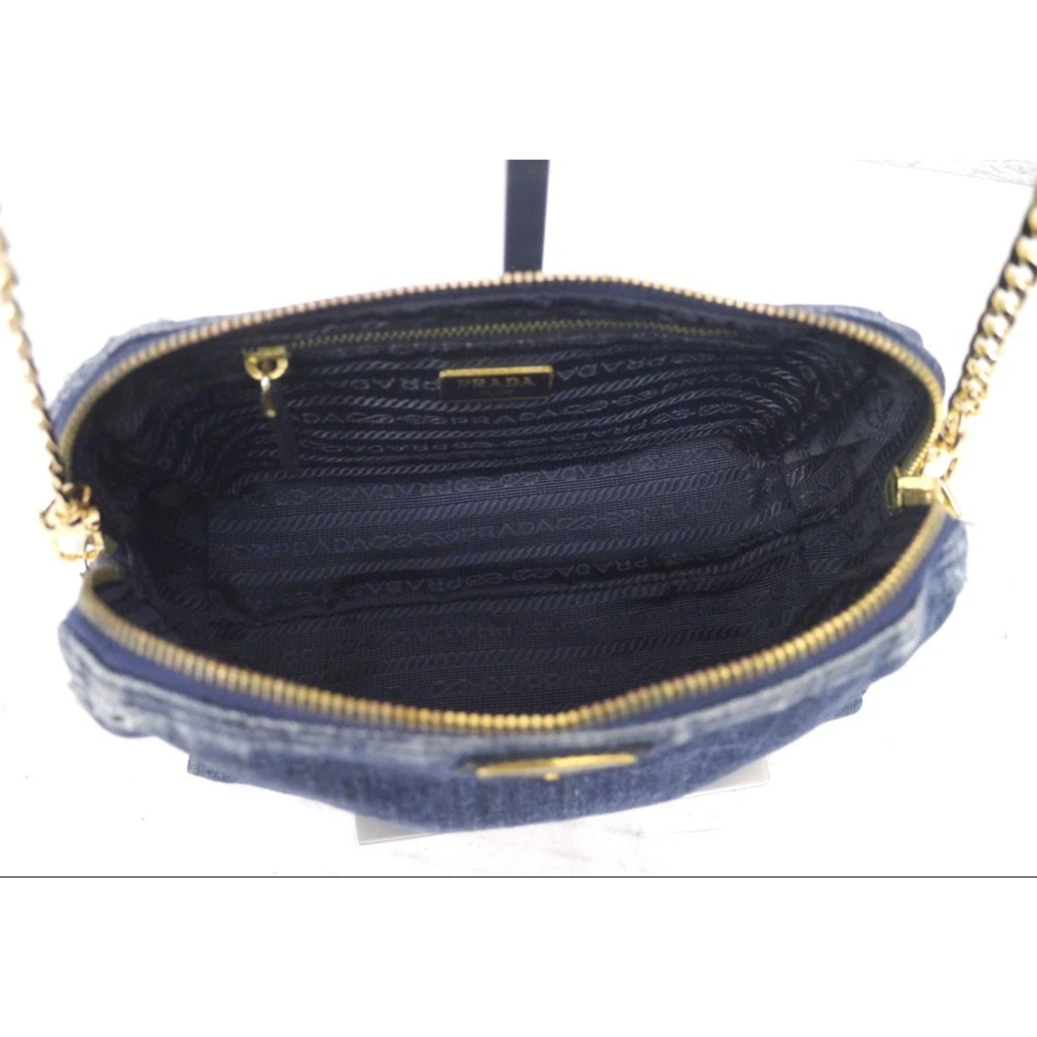 Prada Canapa Denim Bag