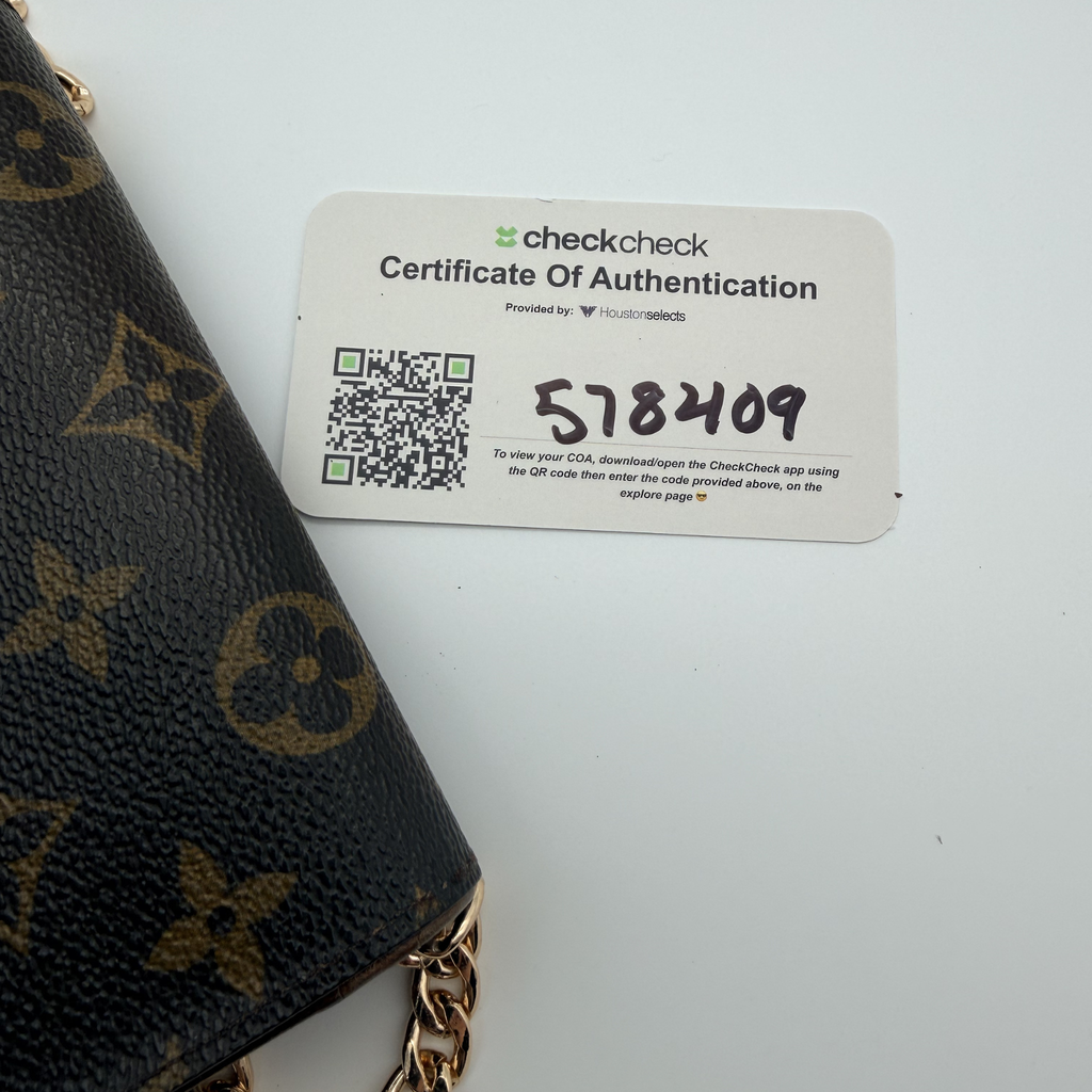 Louis Vuitton Monogram Porte-Monnaie Tresor Wallet on Chain