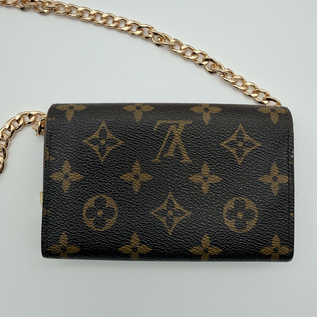 Louis Vuitton Monogram Porte-Monnaie Tresor Wallet on Chain