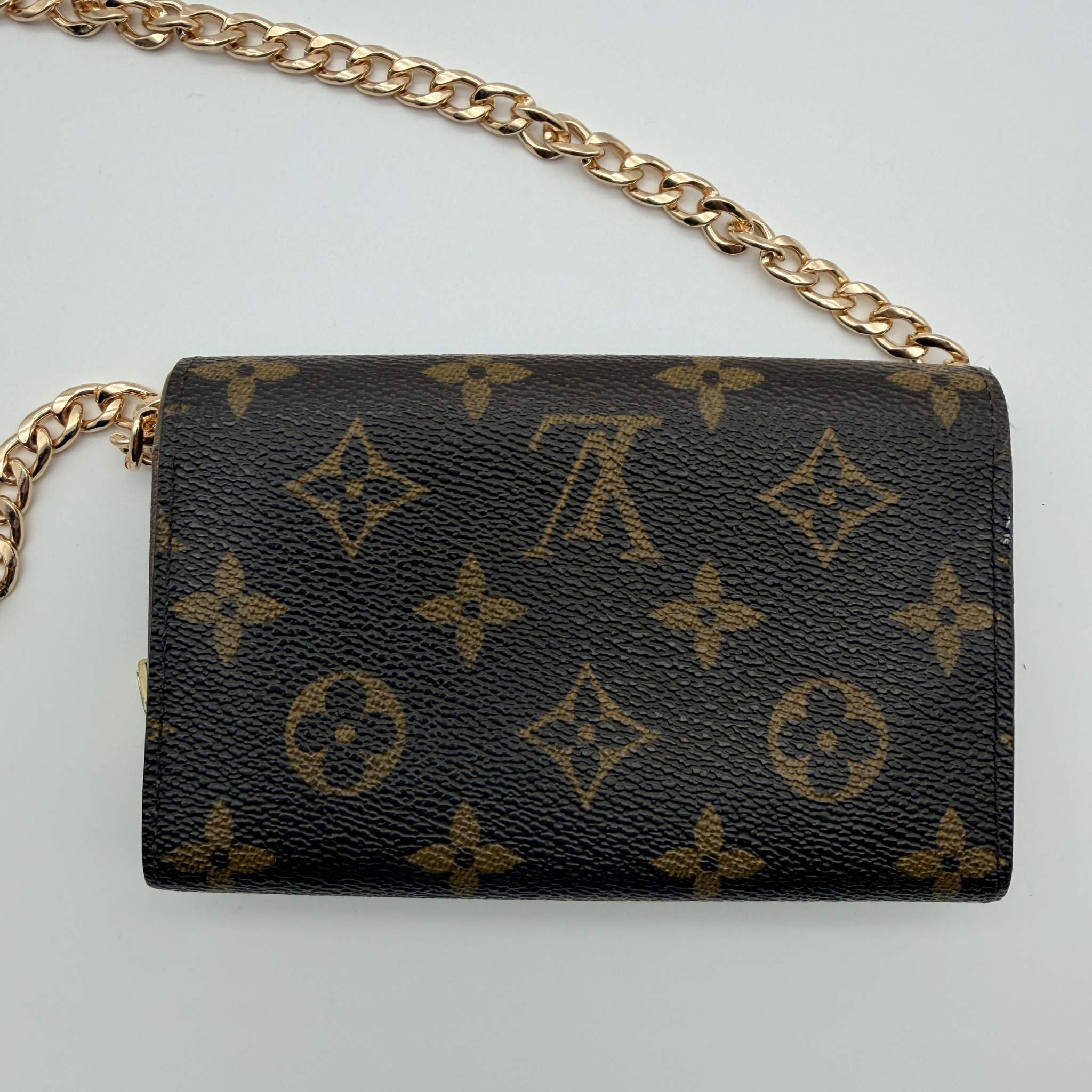 Louis Vuitton Monogram Porte-Monnaie Tresor Wallet on Chain