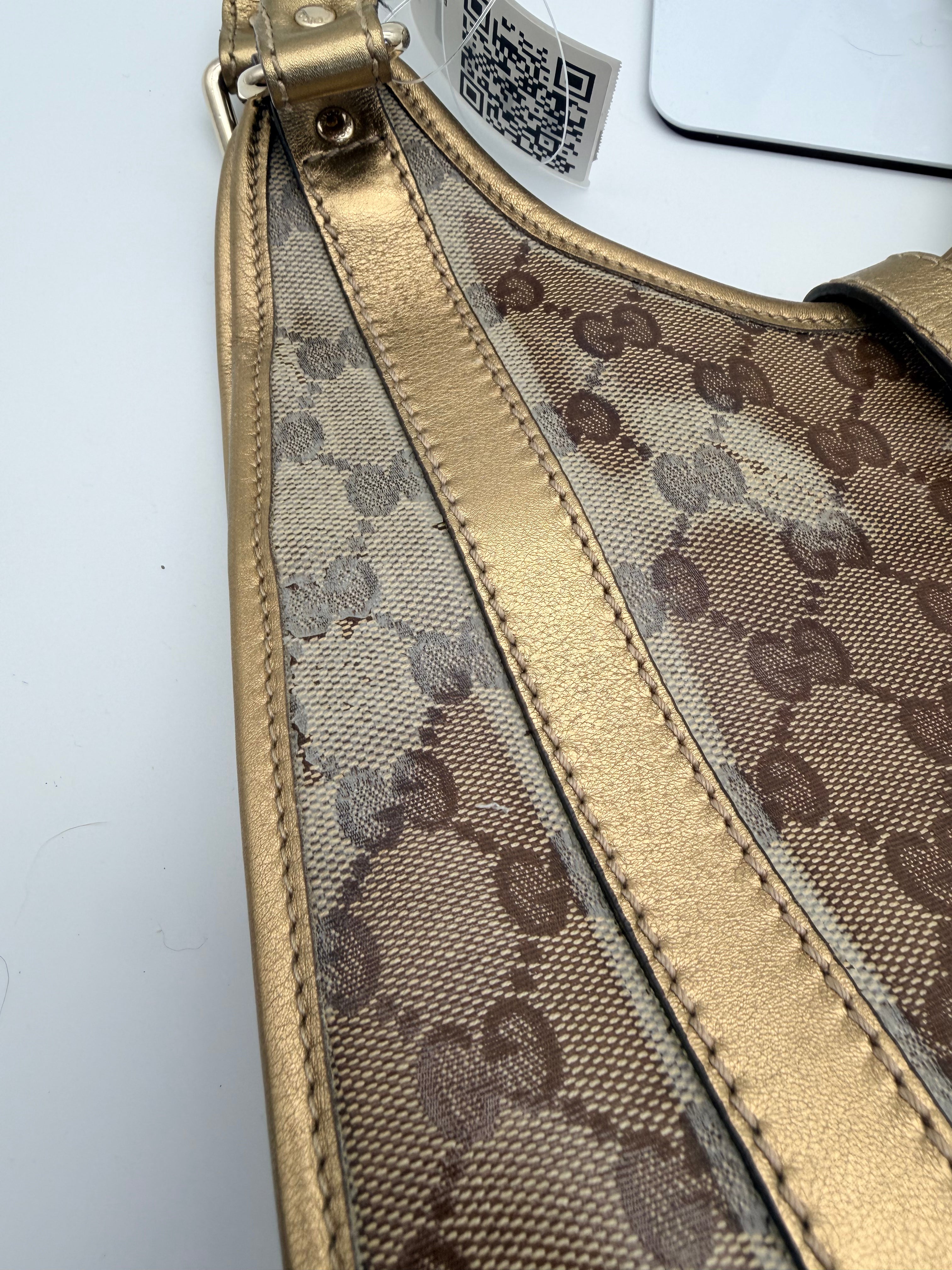 Gucci Crystal GG Canvas Joy Shoulder Bag