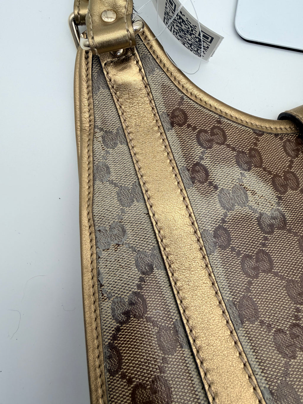 Gucci Crystal GG Canvas Joy Shoulder Bag