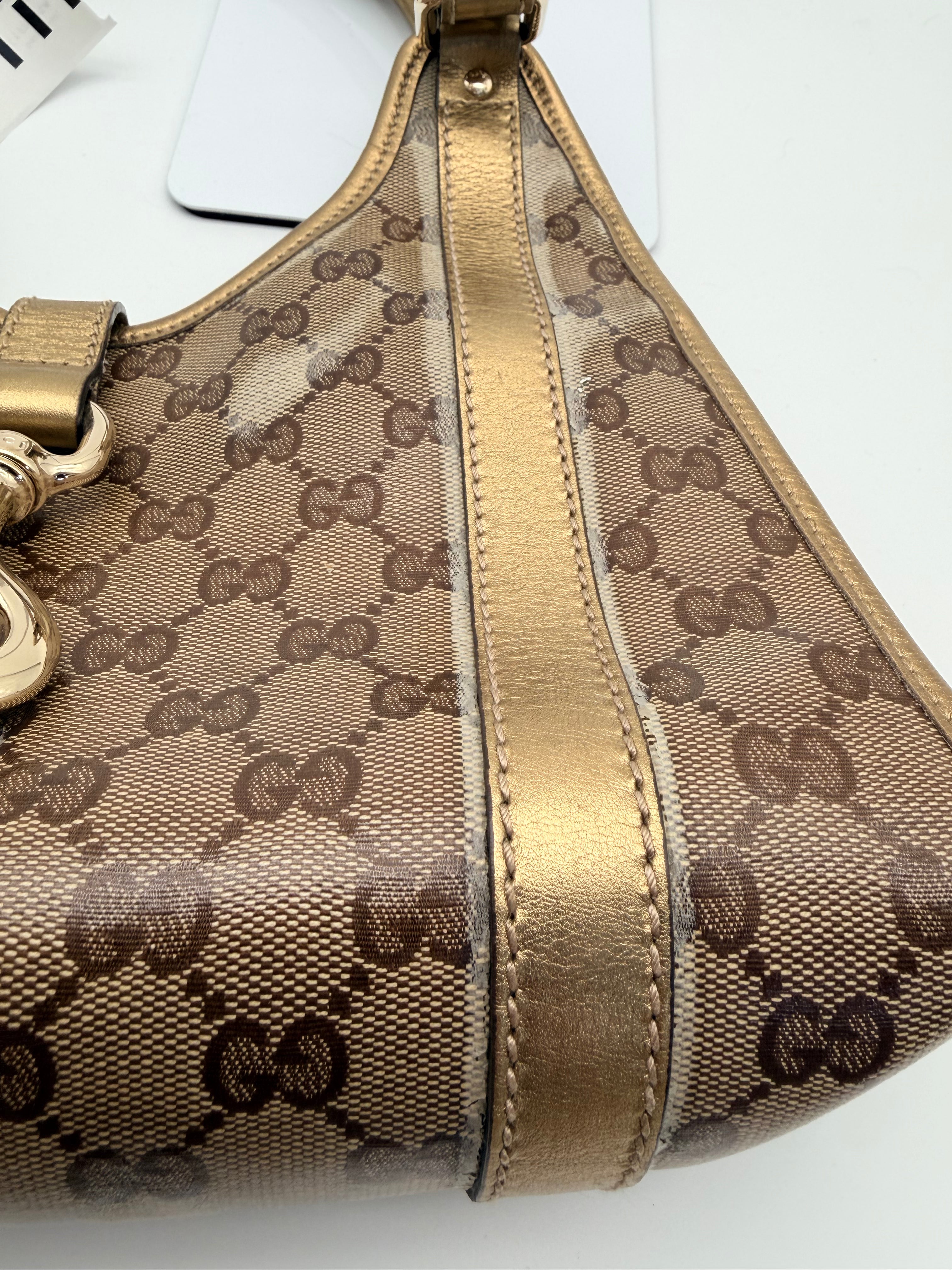 Gucci Crystal GG Canvas Joy Shoulder Bag