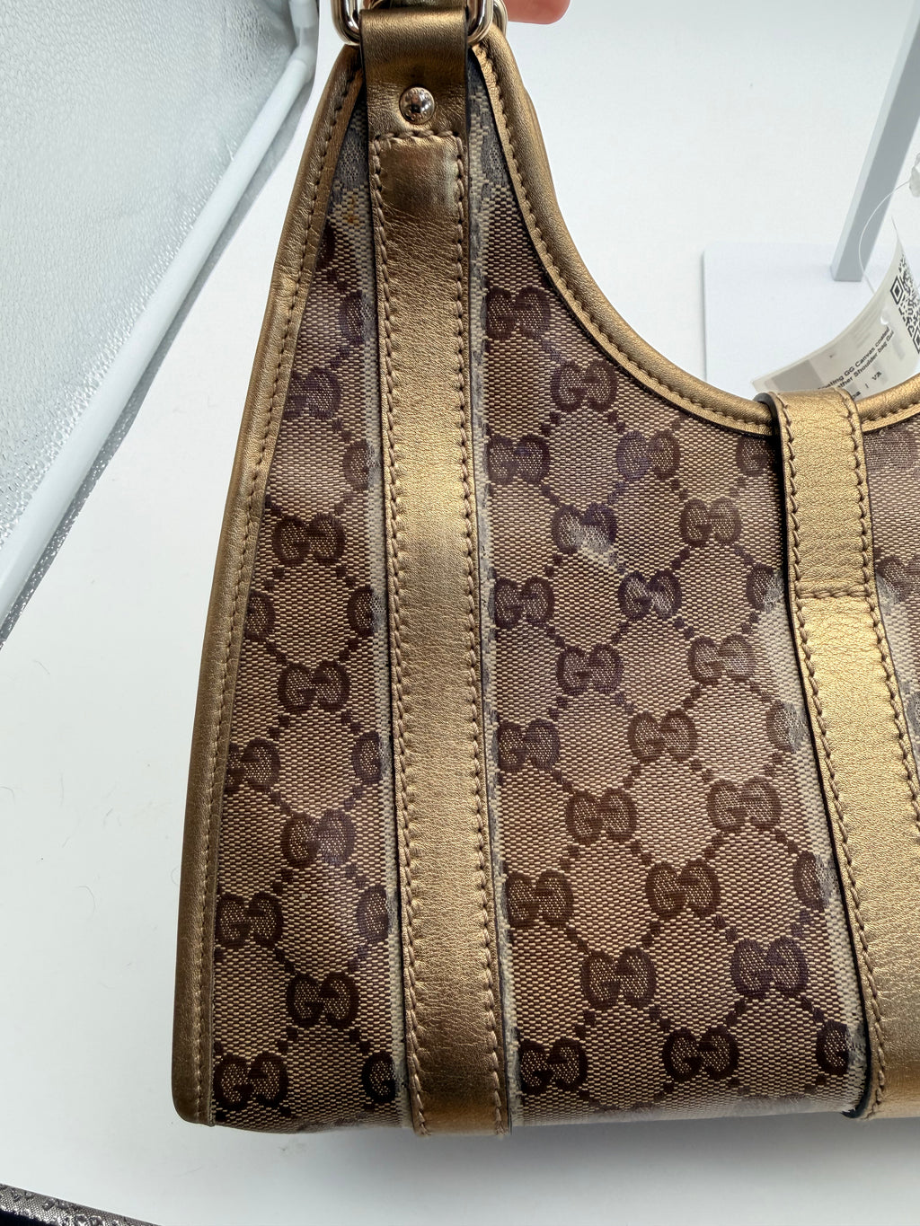 Gucci Crystal GG Canvas Joy Shoulder Bag