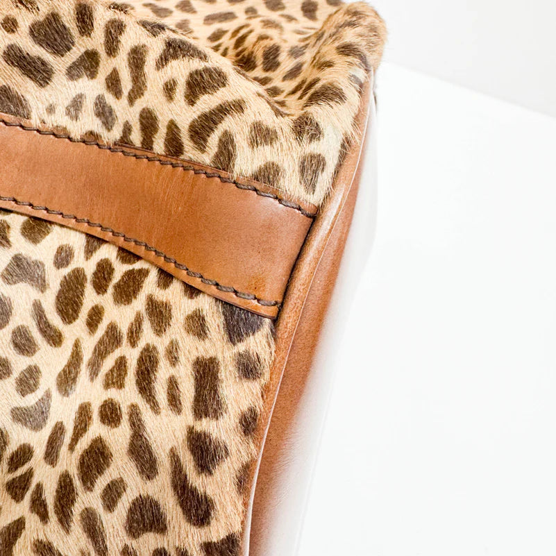 Céline Bucket Brown Leopard Print Pony Hair Bag