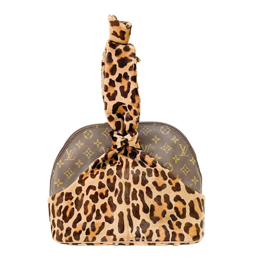 Louis Vuitton Azzedine Alaia Monogram Brown Leopard Leather Bag
