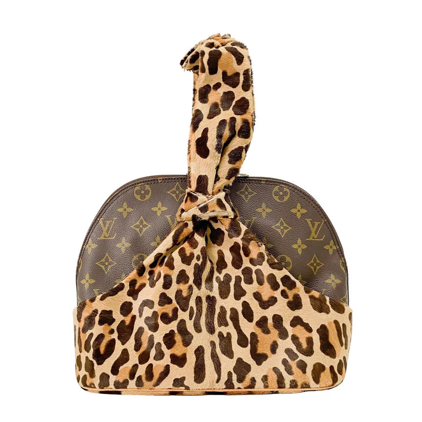 Louis Vuitton Azzedine Alaia Monogram Brown Leopard Leather Bag
