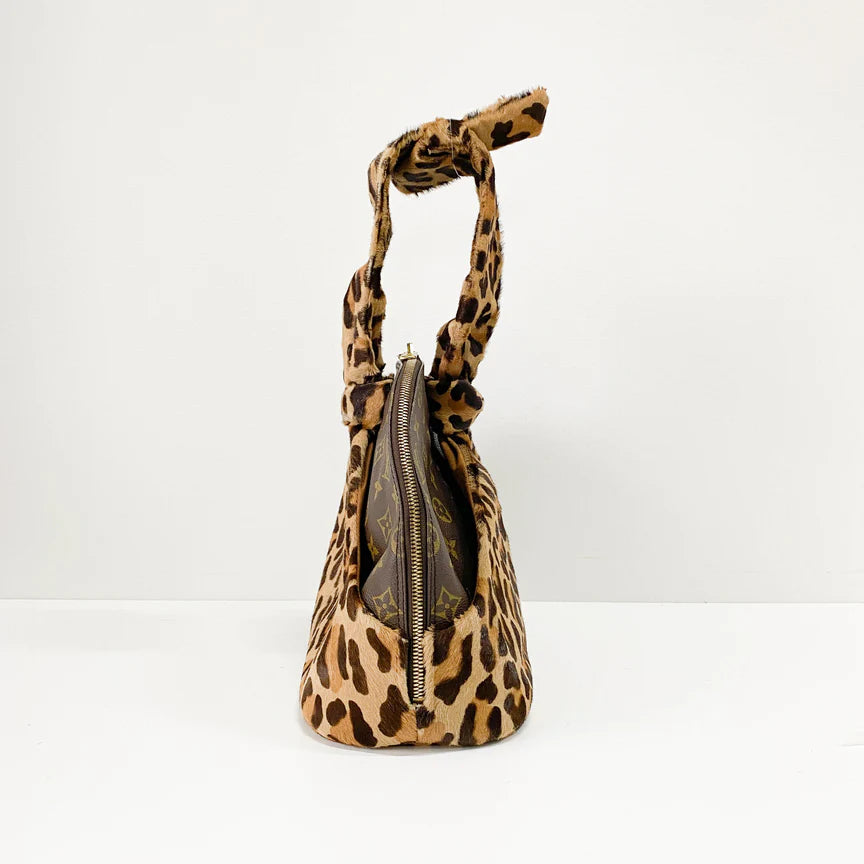 Louis Vuitton Azzedine Alaia Monogram Brown Leopard Leather Bag