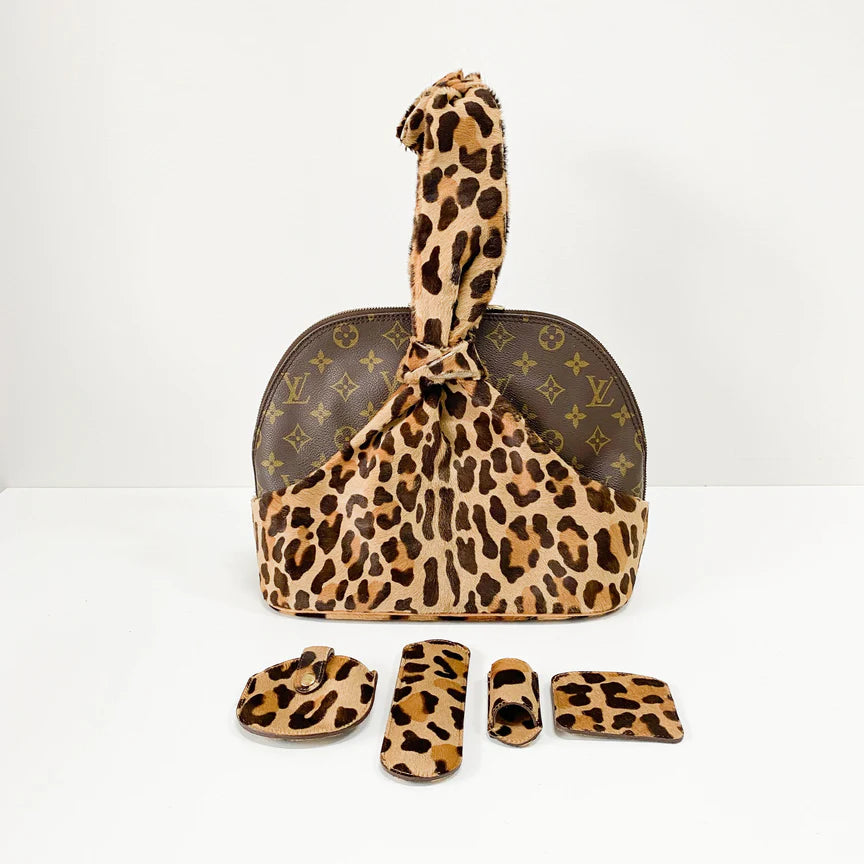 Louis Vuitton Azzedine Alaia Monogram Brown Leopard Leather Bag