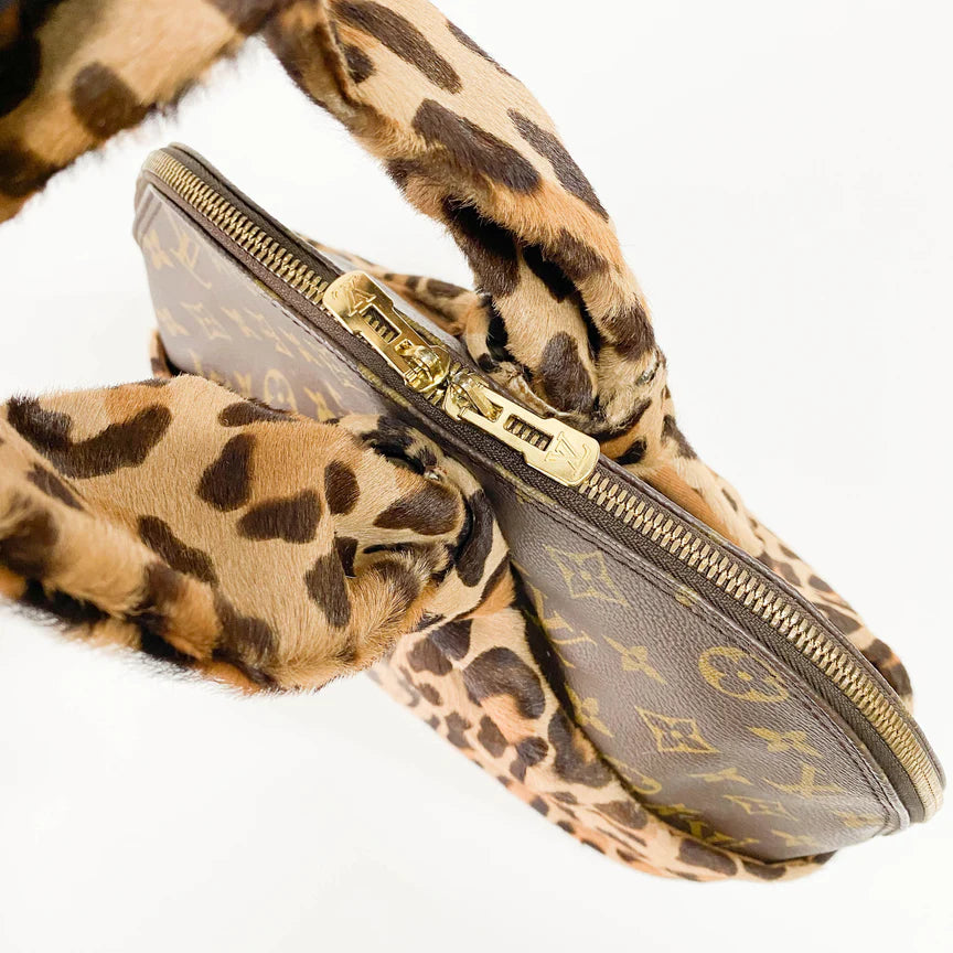 Louis Vuitton Azzedine Alaia Monogram Brown Leopard Leather Bag