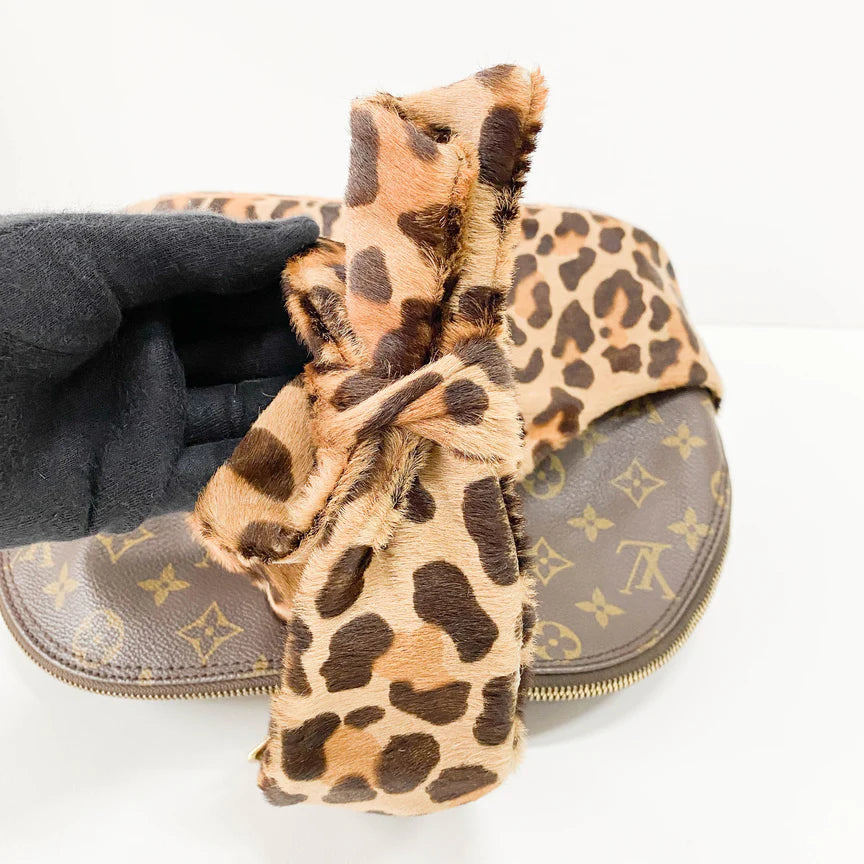 Louis Vuitton Azzedine Alaia Monogram Brown Leopard Leather Bag