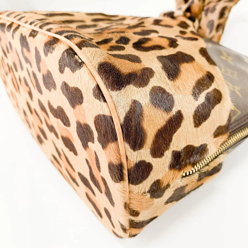Louis Vuitton Azzedine Alaia Monogram Brown Leopard Leather Bag