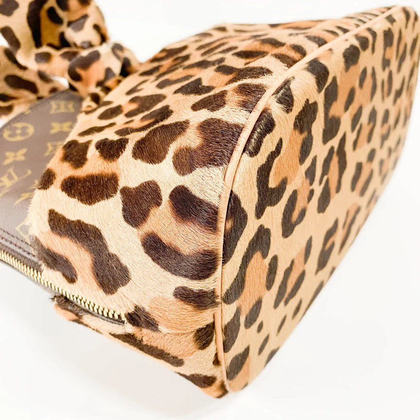 Louis Vuitton Azzedine Alaia Monogram Brown Leopard Leather Bag