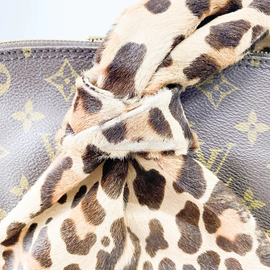 Louis Vuitton Azzedine Alaia Monogram Brown Leopard Leather Bag