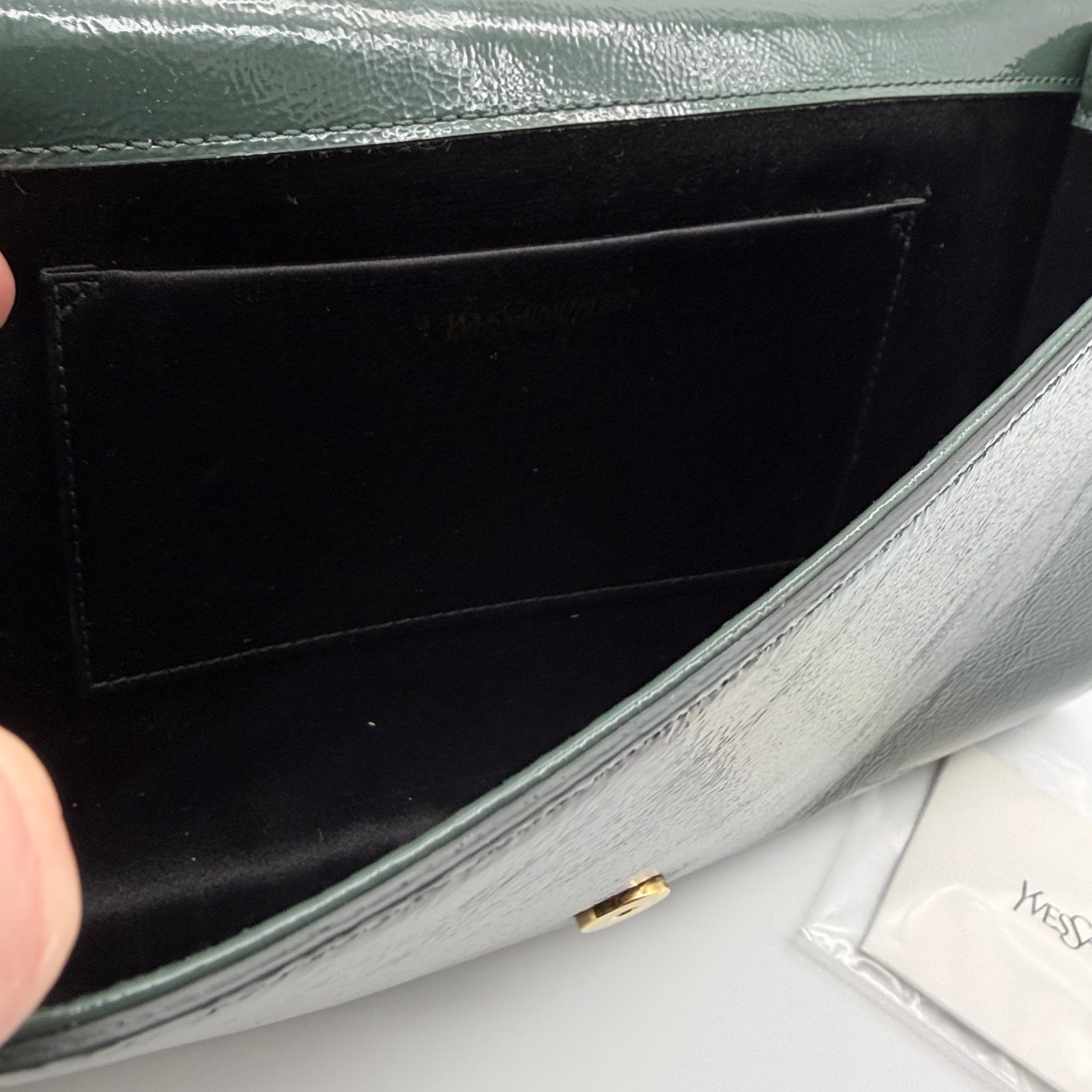Saint Laurent Paris Belle De Jour Patent Clutch