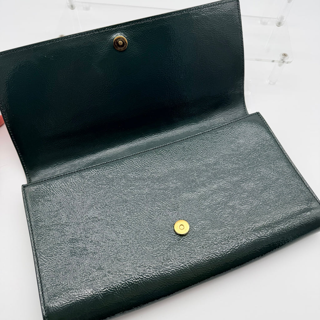 Saint Laurent Paris Belle De Jour Patent Clutch