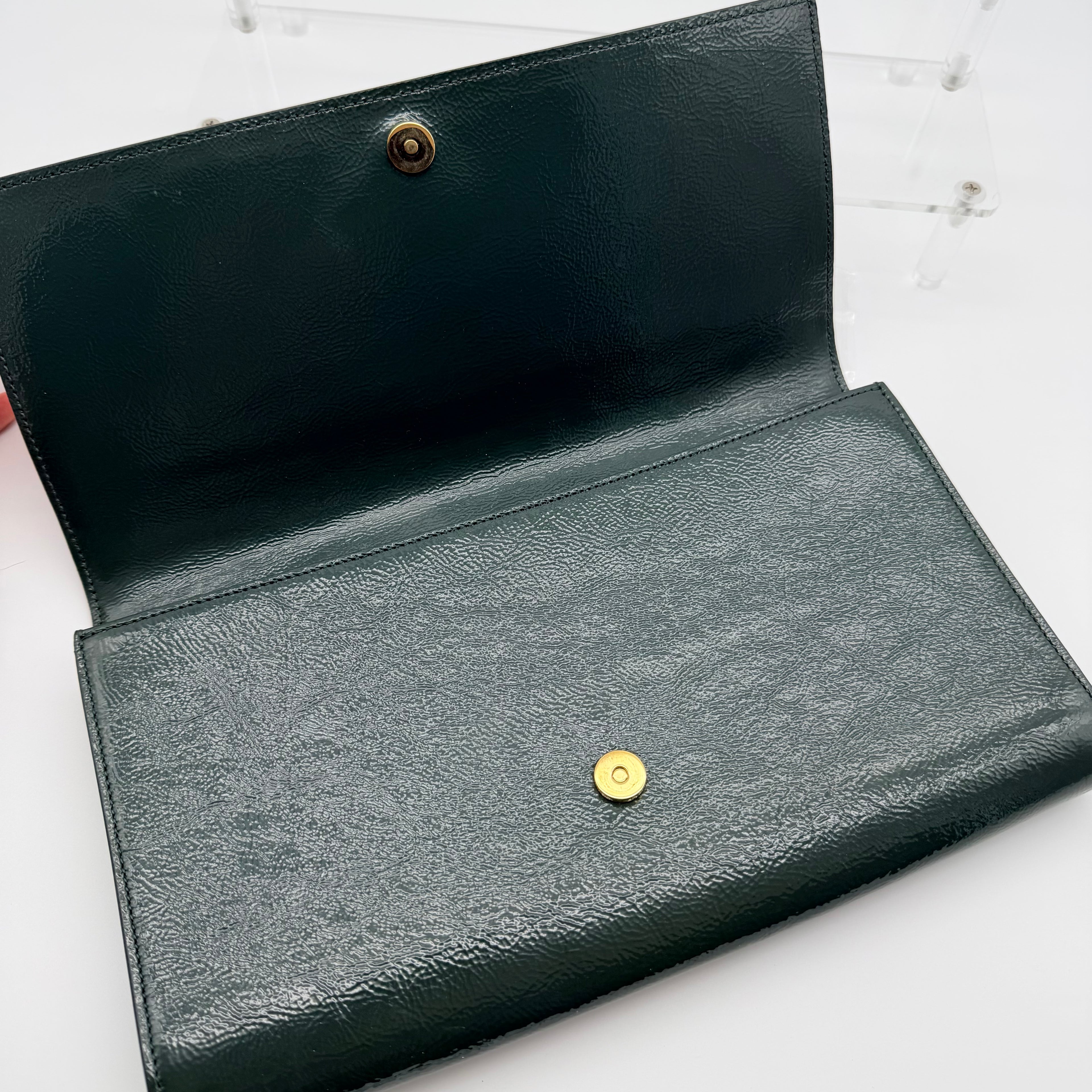 Saint Laurent Paris Belle De Jour Patent Clutch