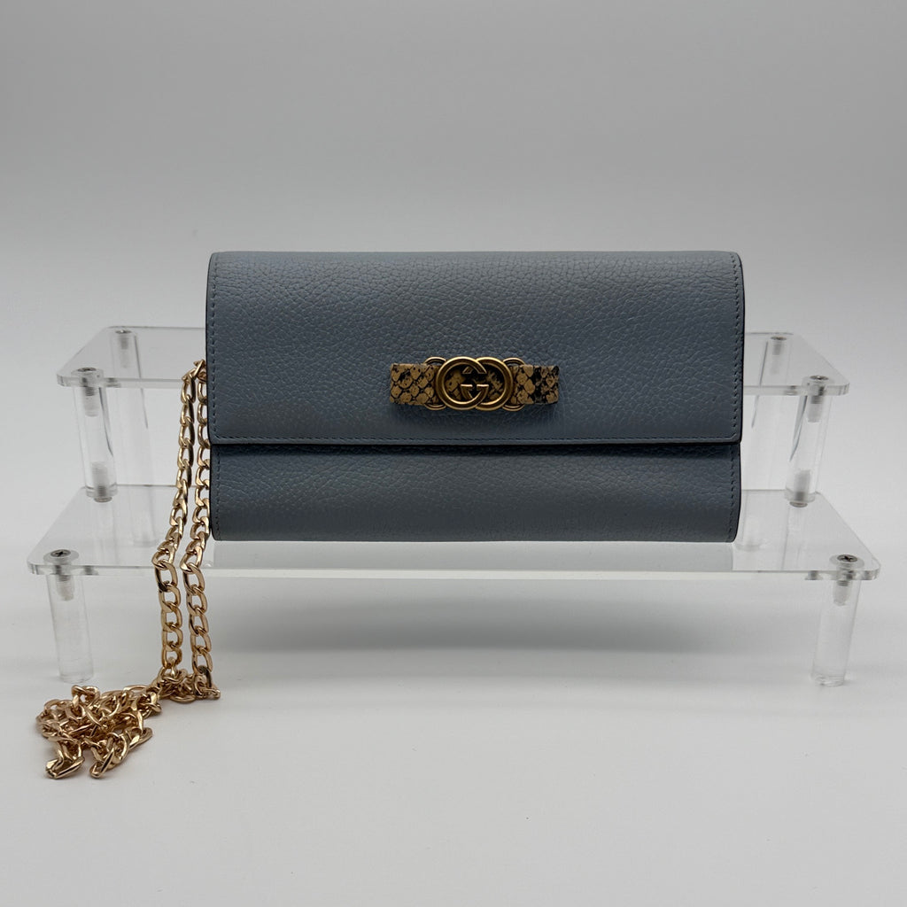 Gucci Interlocking GG Continental Python Emblem Wallet