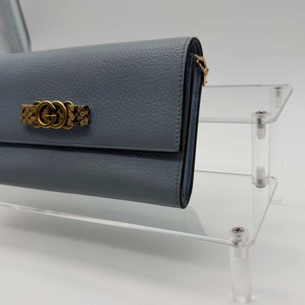 Gucci Interlocking GG Continental Python Emblem Wallet