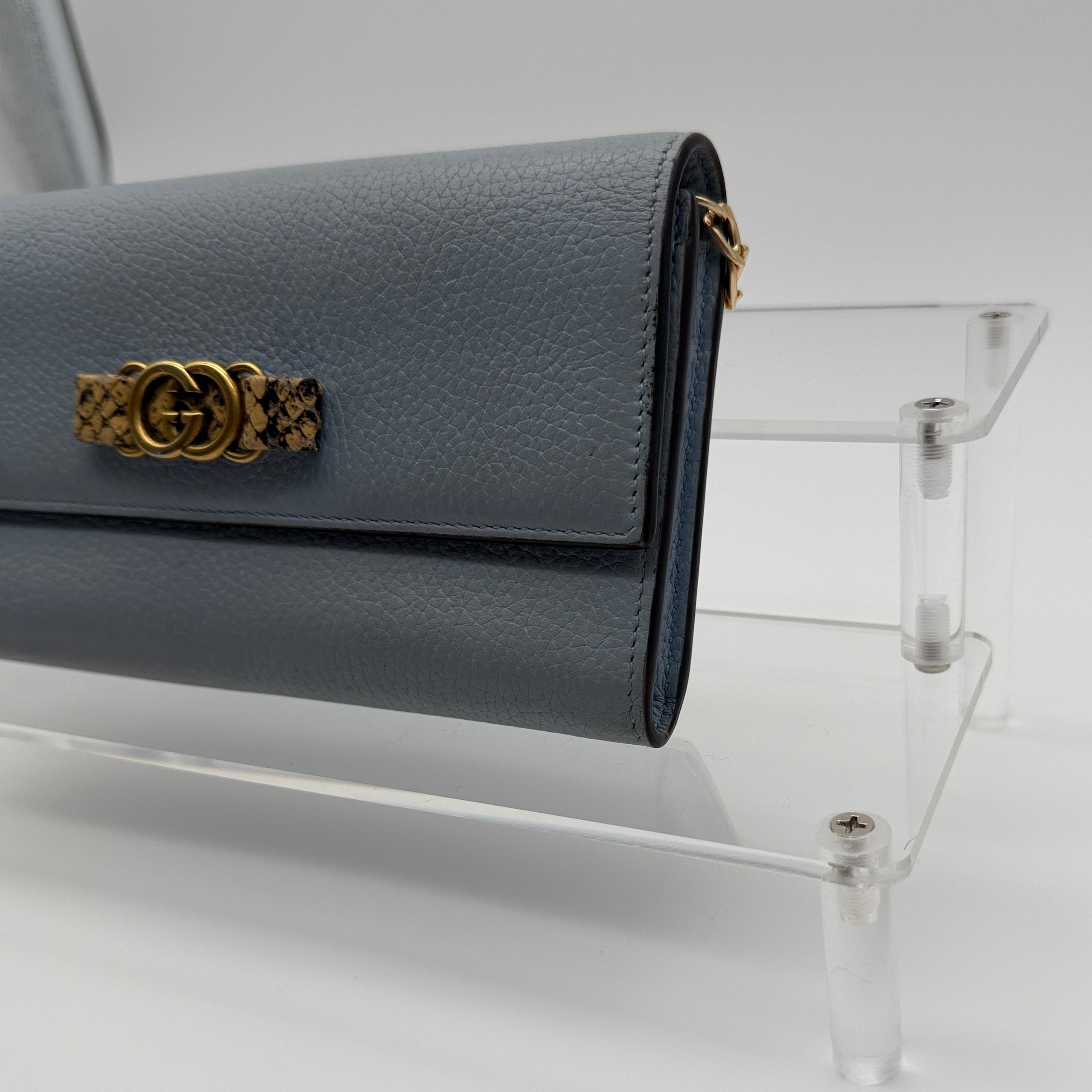 Gucci Interlocking GG Continental Python Emblem Wallet