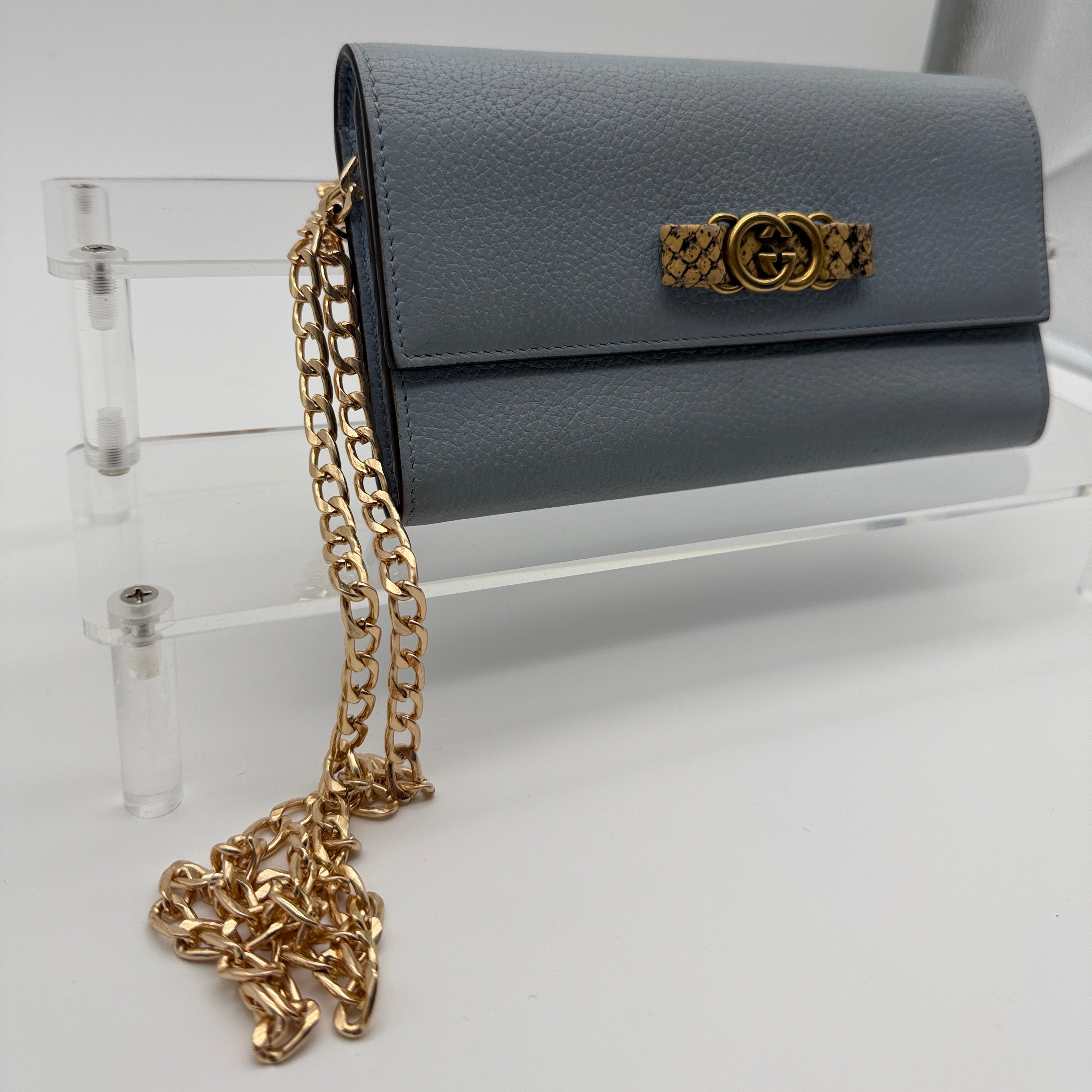 Gucci Interlocking GG Continental Python Emblem Wallet