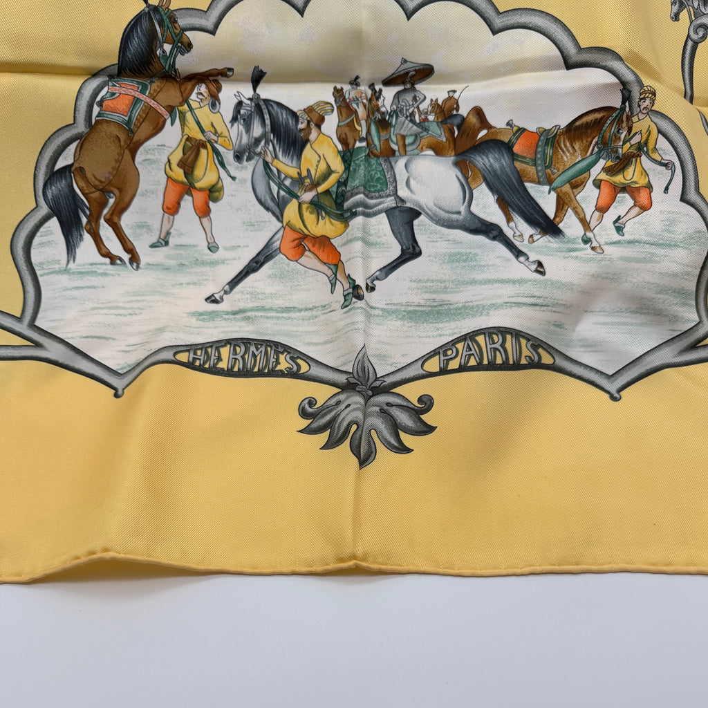 Hermès Les Chevaux des Moghols Silk Scarf