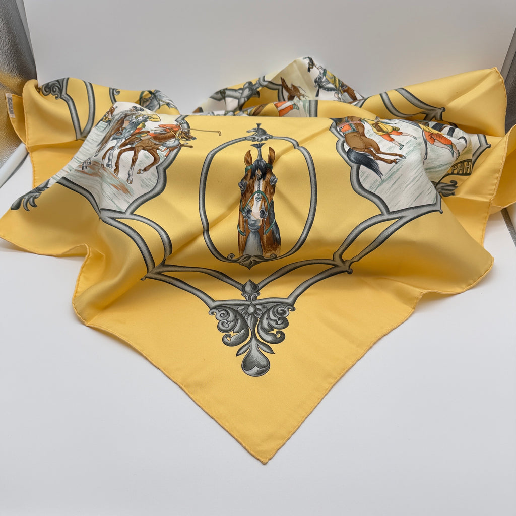 Hermès Les Chevaux des Moghols Silk Scarf