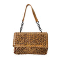 Bottega Veneta Intrecciato Yellow Lizard Leather Shoulder Bag