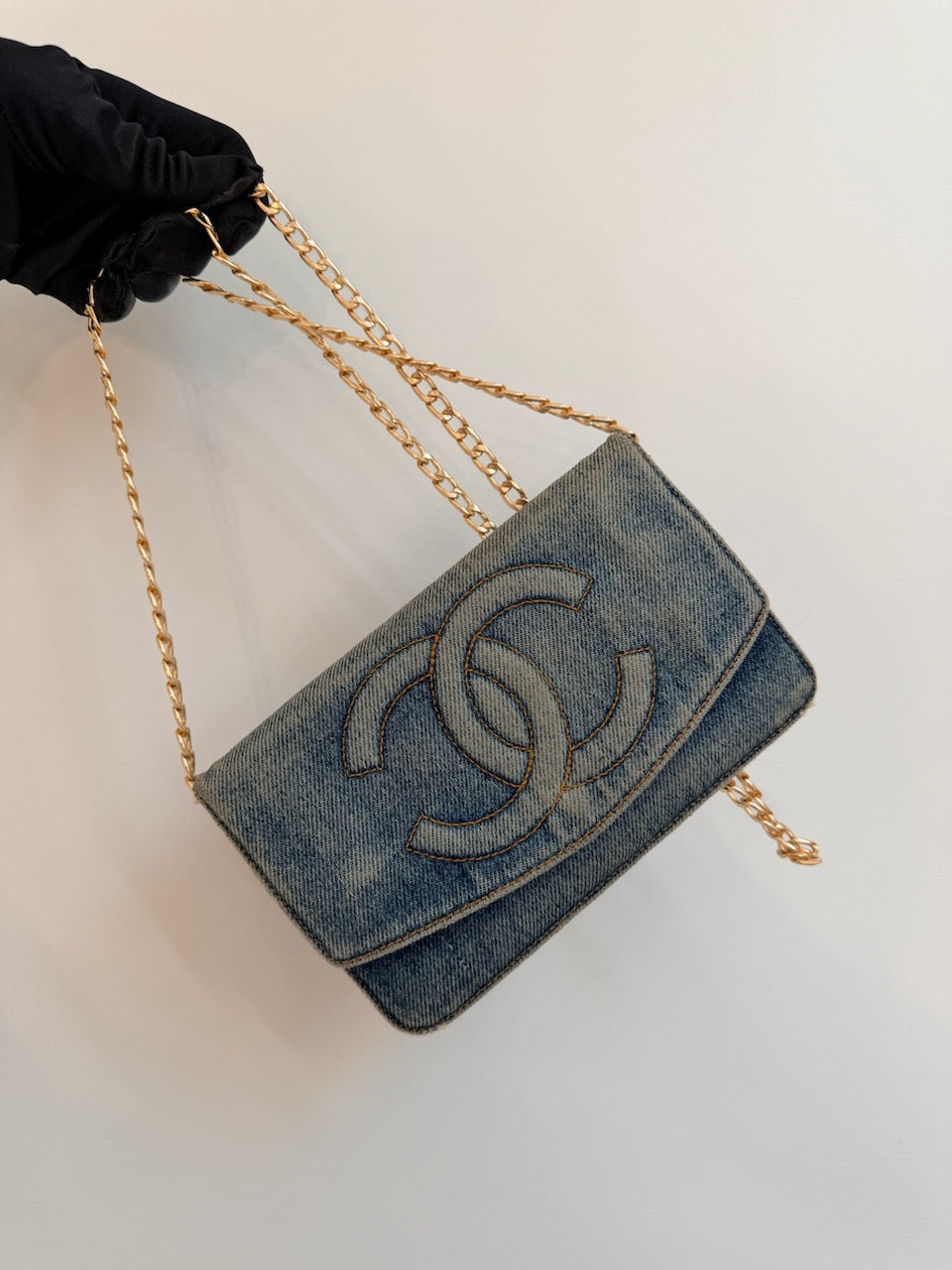 Chanel Denim Wallet on a Chain