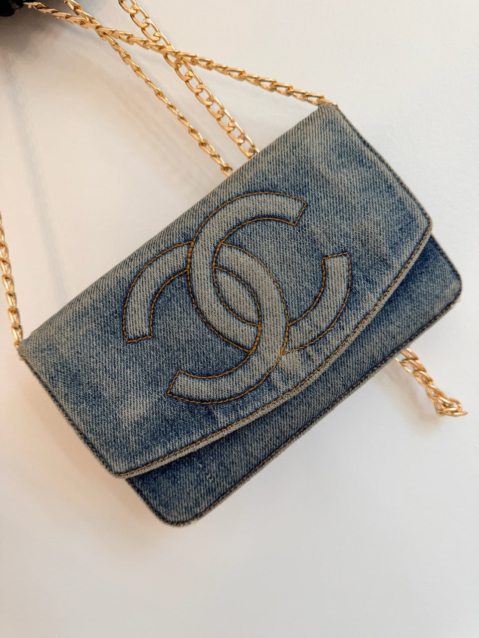 Chanel Denim Wallet on a Chain