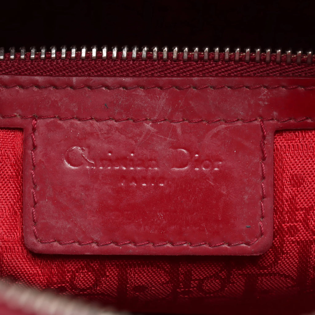 Christian Dior Lady Dior Cannage Large Patent Leather 2 Way