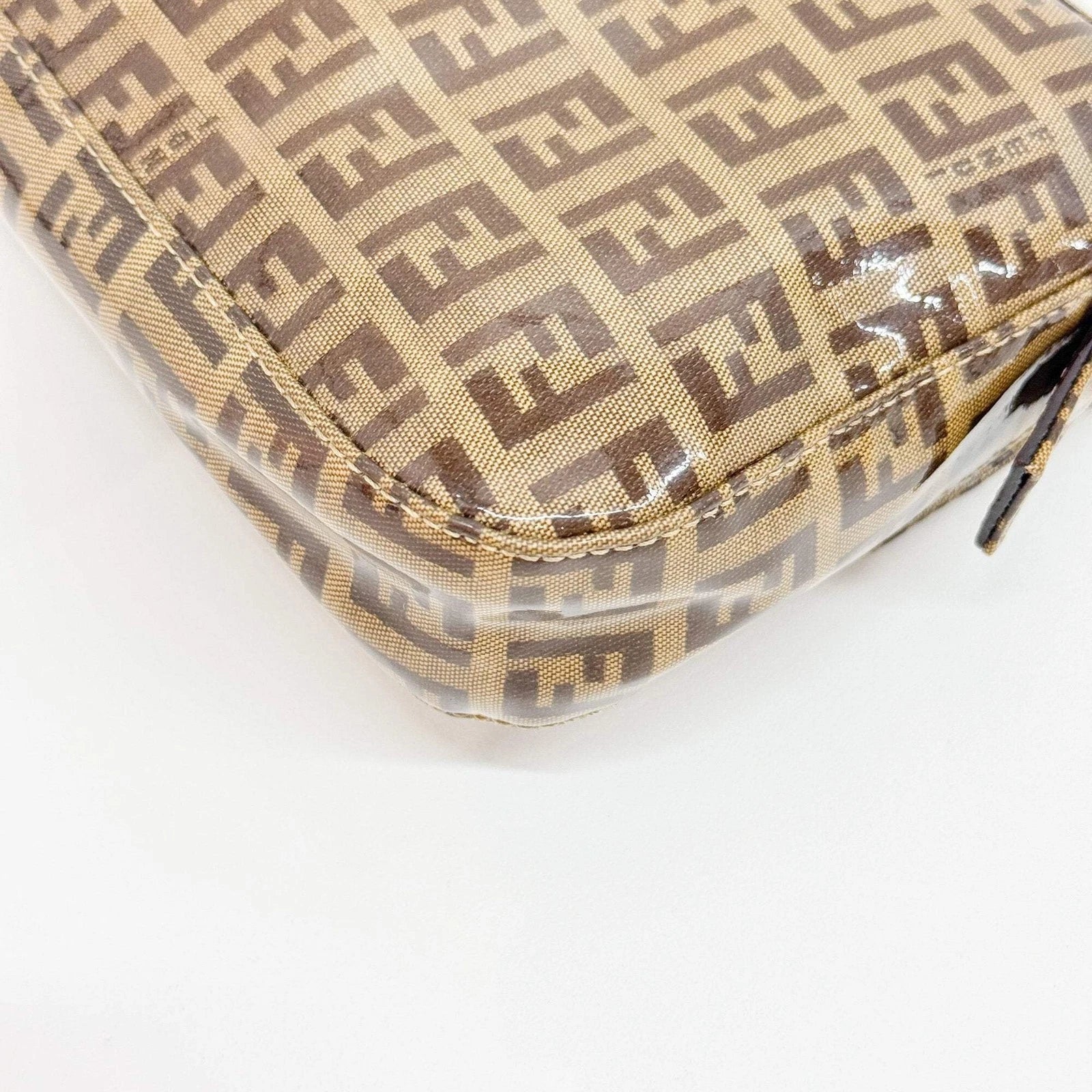 Fendi Zucchino Mamma Baguette Shoulder Bag