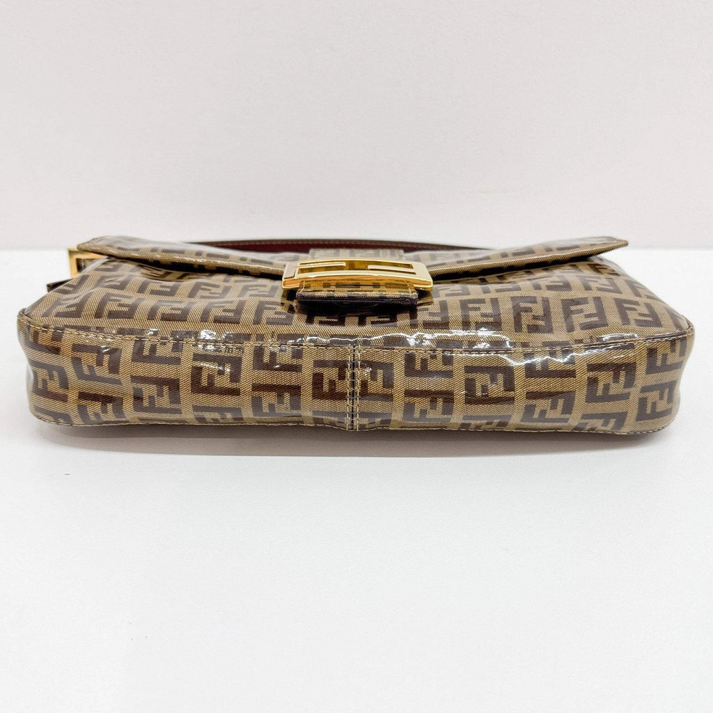 Fendi Zucchino Mamma Baguette Shoulder Bag