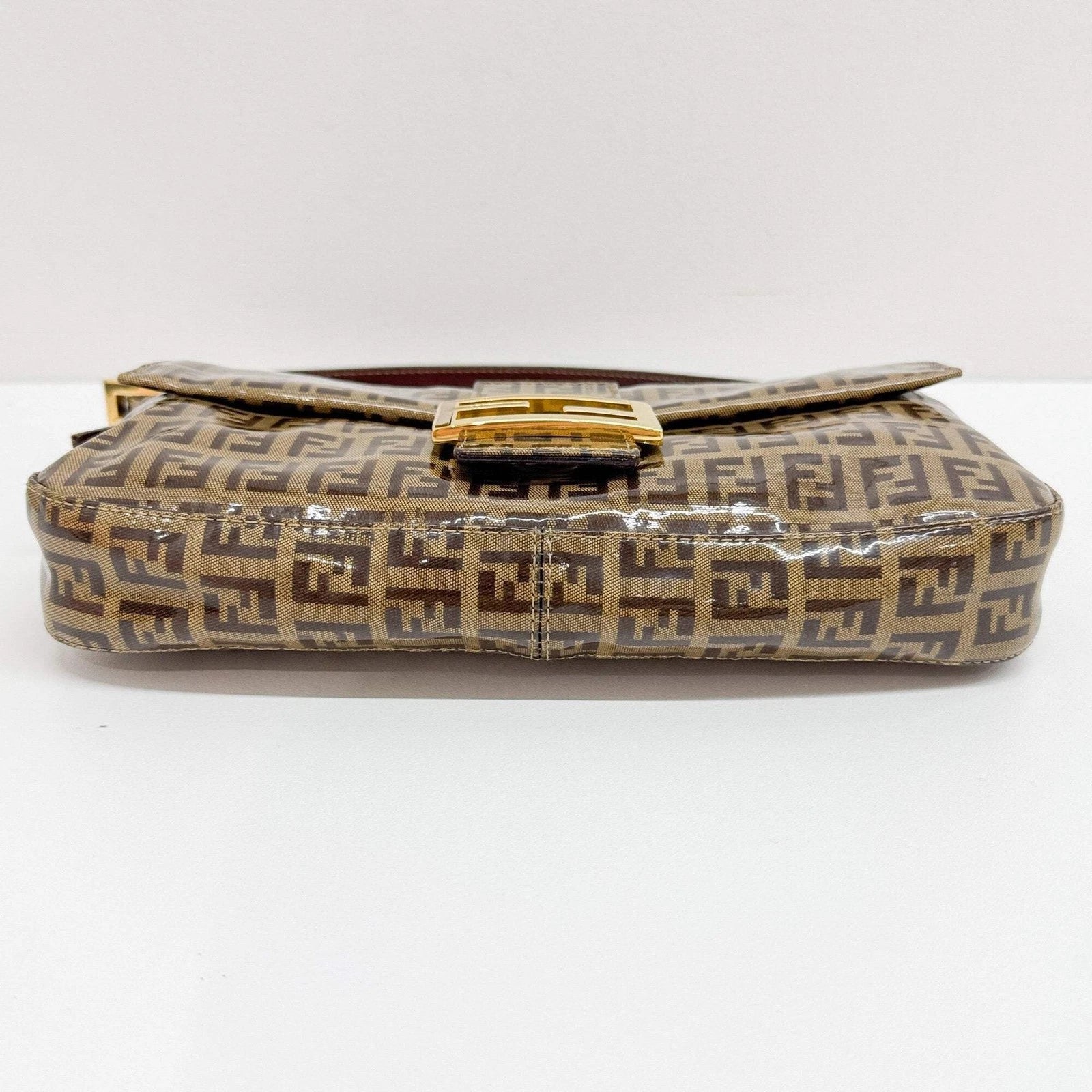 Fendi Zucchino Mamma Baguette Shoulder Bag