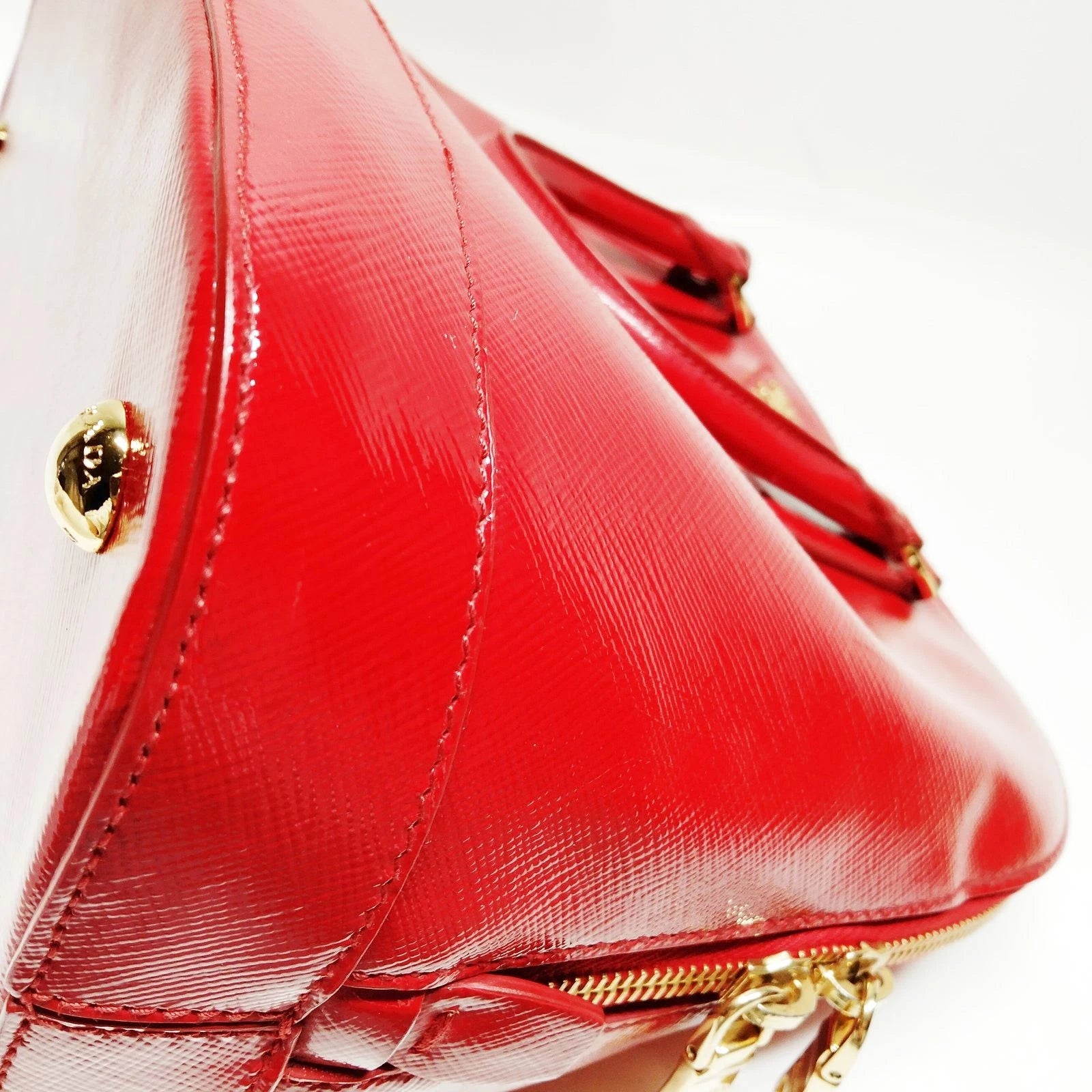 Prada Saffiano Vernice Promenade Bag