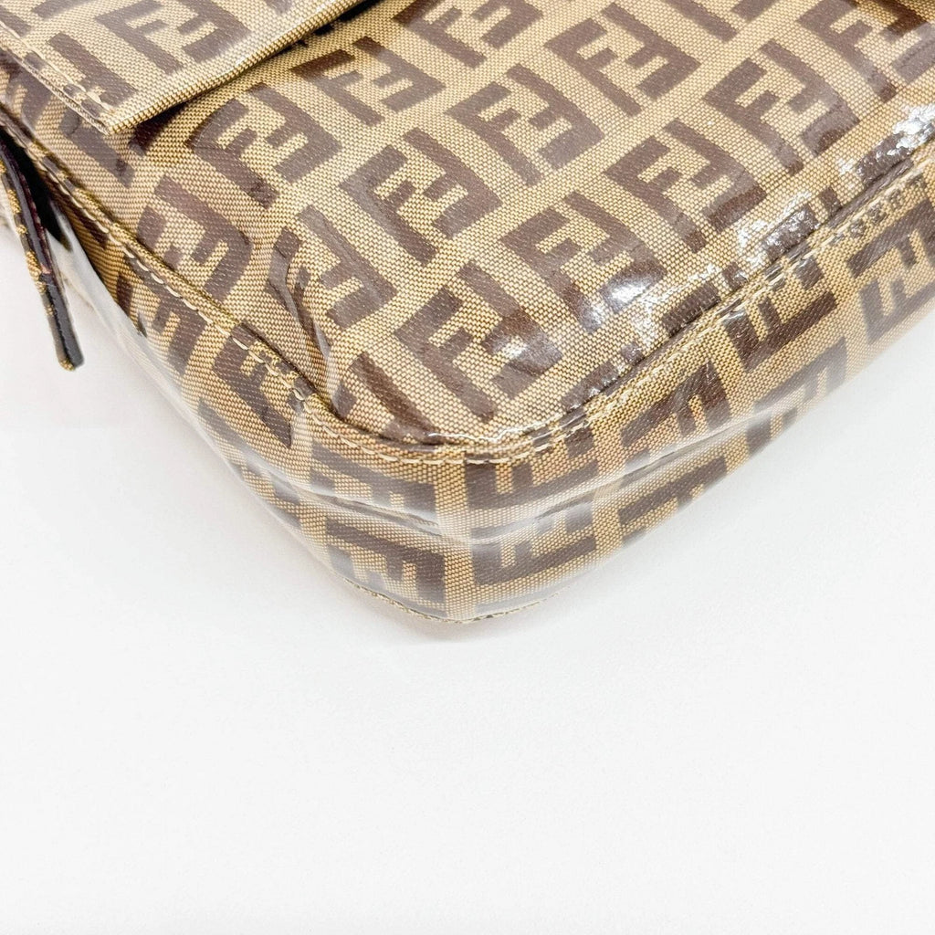 Fendi Zucchino Mamma Baguette Shoulder Bag