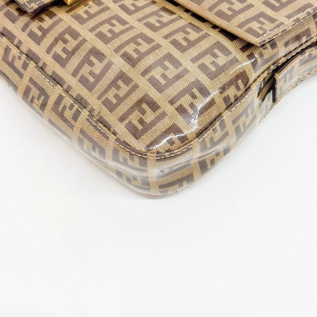 Fendi Zucchino Mamma Baguette Shoulder Bag