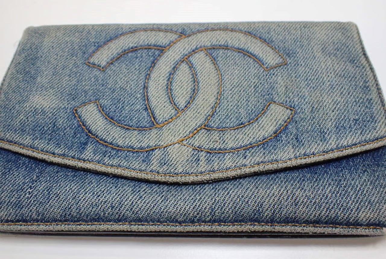 Chanel Denim Wallet on a Chain